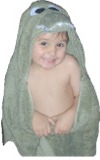 alligator hooded toddler bath towel