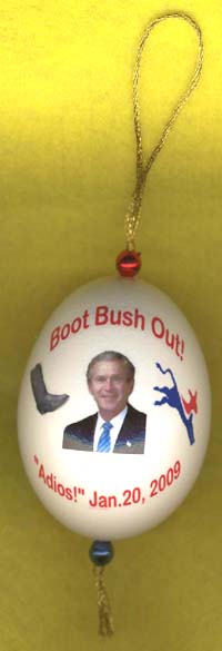 funny anti bush joke ornament