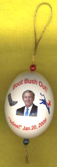 funny anti bush joke ornament
