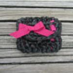 plastic crochet purse