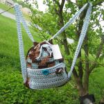 plastic crochet purse