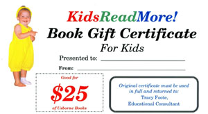 book gift certificate