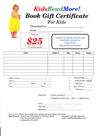 book gift certificate