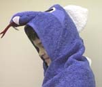 saphira the blue dragon hooded beach towel