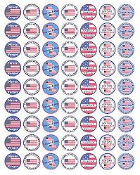 Mixed American Flag Stickers