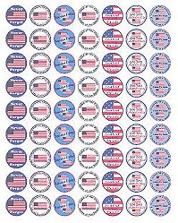 Mixed American Flag Stickers