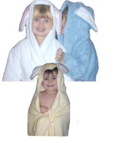 bunny rabbit kids hooded towel