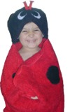 Ladybug Hooded Towel