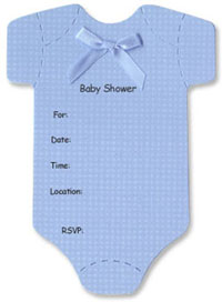 onesie baby shower invitation