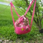 plastic crochet purse