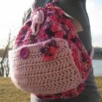plastic crochet purse
