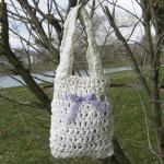 plastic crochet purse