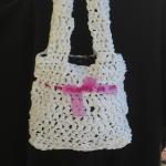 plastic crochet purse