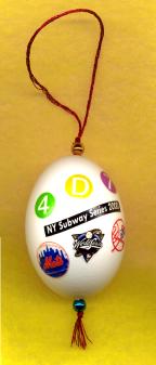 2000 Subway Series baseball christmas ornament