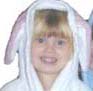 white hooded towel bunny