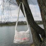 plastic crochet purse