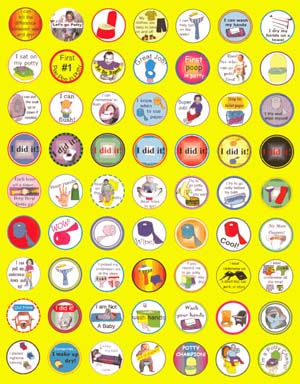 potty training stickers sheet